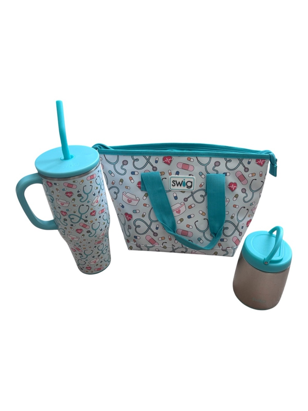 Swig Lunch Set - Medical Print in Aqua